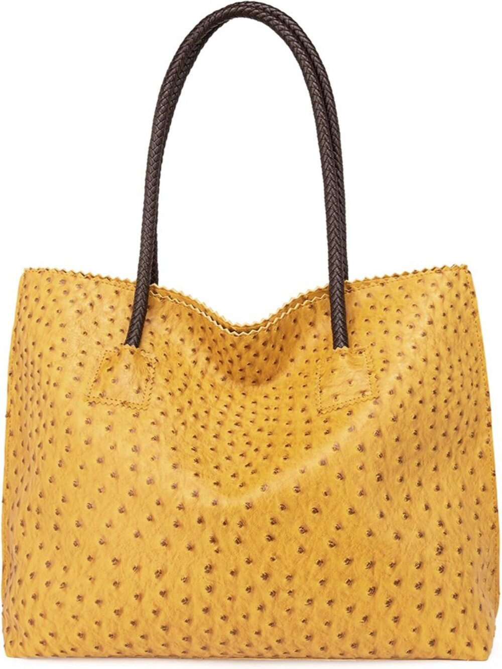 Tote Bag for Women with Zipper Large Ostrich Vegan Leather Shoulder Purses and H